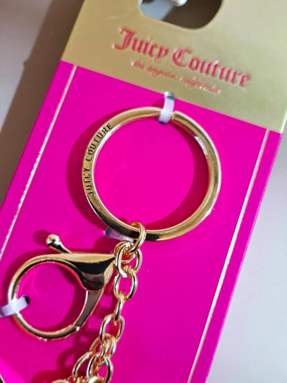 Juicy Couture Bow, Cherry & Red Lobster Charm Keychain Trio Set Bundle NWT